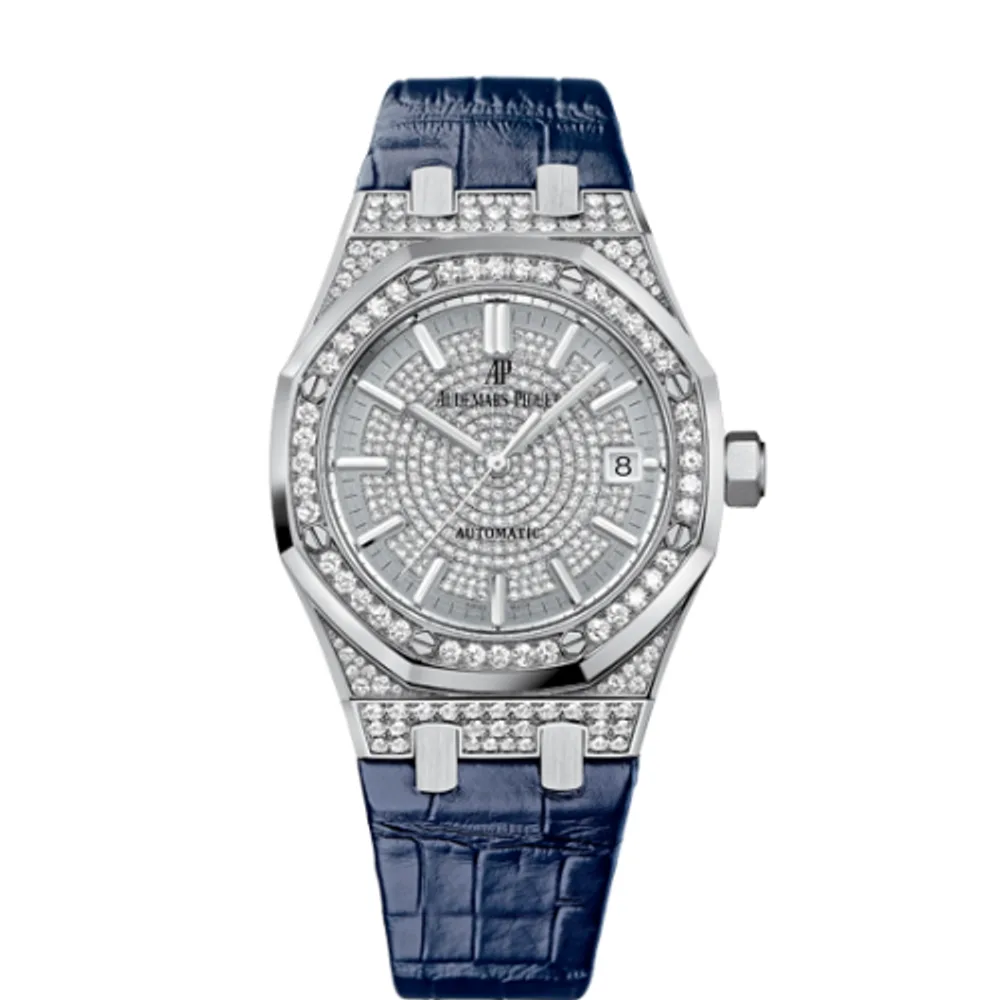 Audemars Piguet Royal Oak Selfwinding 37 White Gold / Diamond / Diamond / Strap