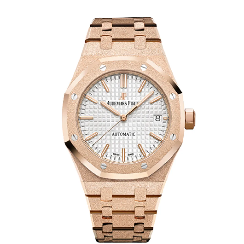 Audemars Piguet Royal Oak 15454 Selfwinding Frosted Pink Gold / Silver