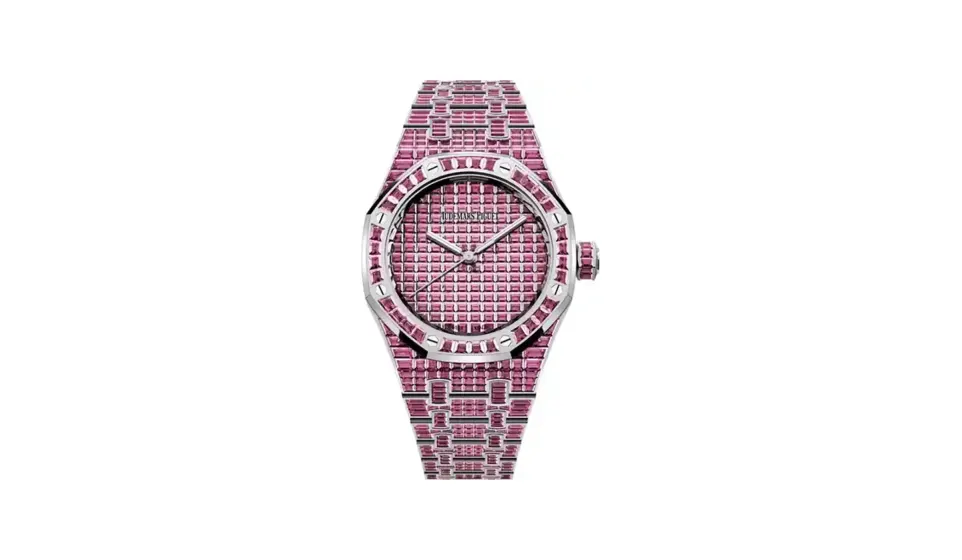 Audemars Piguet Royal Oak Selfwinding Pink Tourmaline "50ᵀᴴ Anniversary", 18-carat white gold · 37 mm