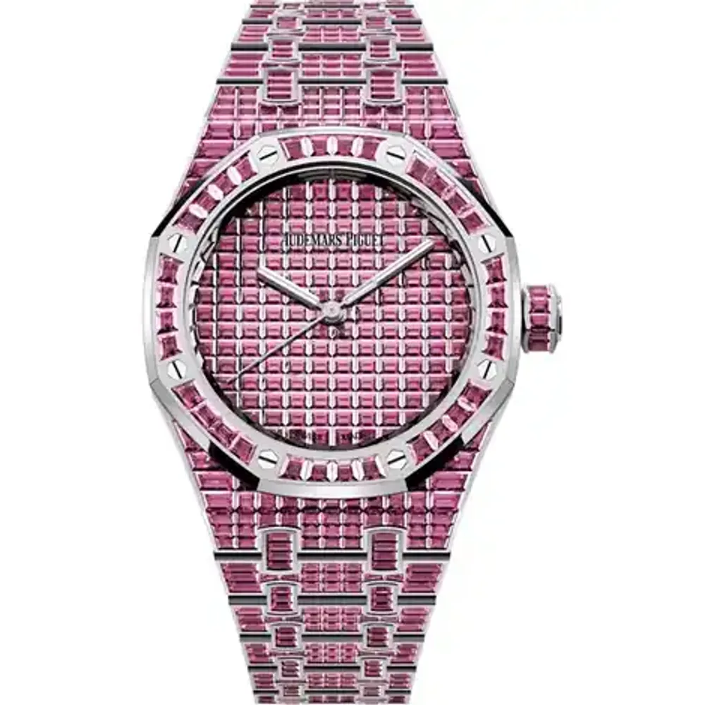 Audemars Piguet Royal Oak Selfwinding Pink Tourmaline "50ᵀᴴ Anniversary", 18-carat white gold · 37 mm