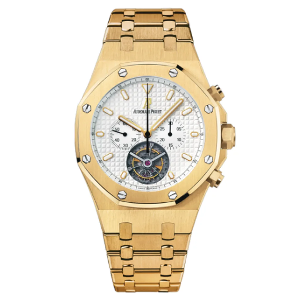 Audemars Piguet Royal Oak Tourbillon Chronograph Yellow Gold / Silver