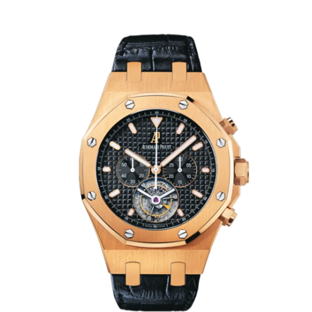 Audemars Piguet Royal Oak Tourbillon Chronograph Pink Gold / Black / Strap