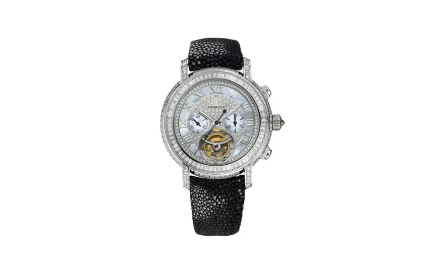 Audemars Piguet Jules Audemars 26083 Tourbillon Chronograph White Gold / MOP