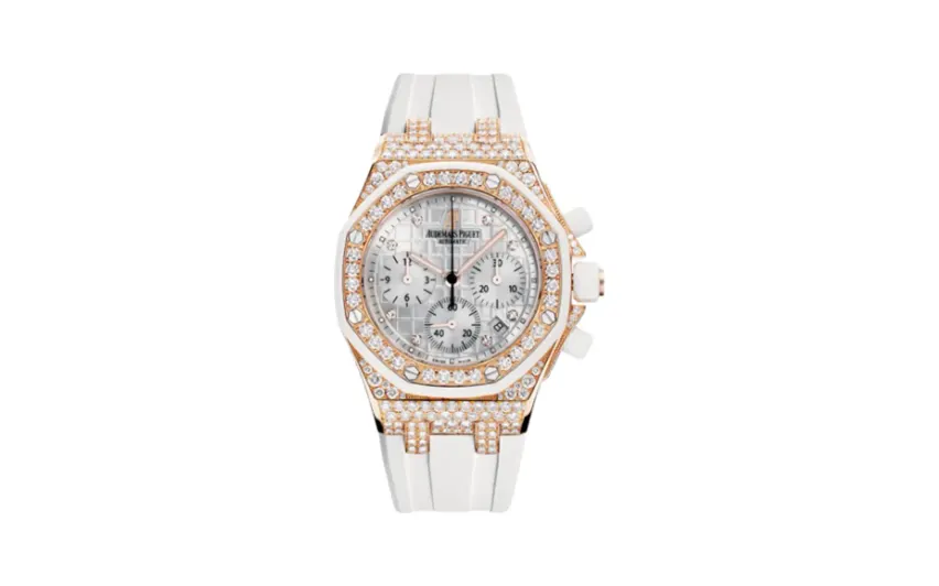 Audemars Piguet Royal Oak Offshore 26092 Lady Chronograph Pink Gold / White