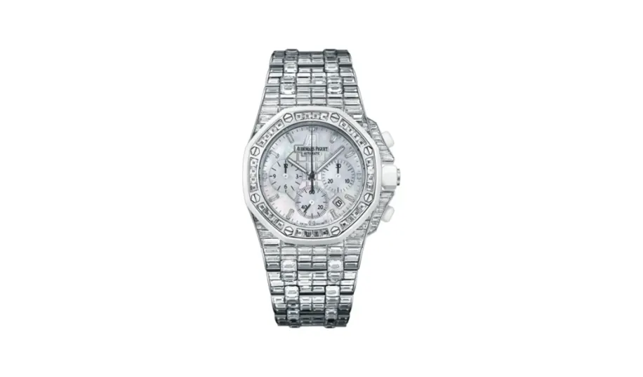 Audemars Piguet Royal Oak OffShore 26114 Chronograph White Gold / Baguette / MOP