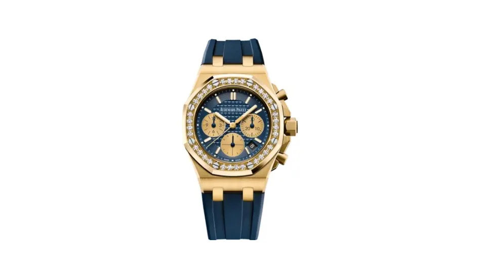 Audemars Piguet Royal Oak OffShore 26231 Lady Chronograph Yellow Gold / Blue / Diamond