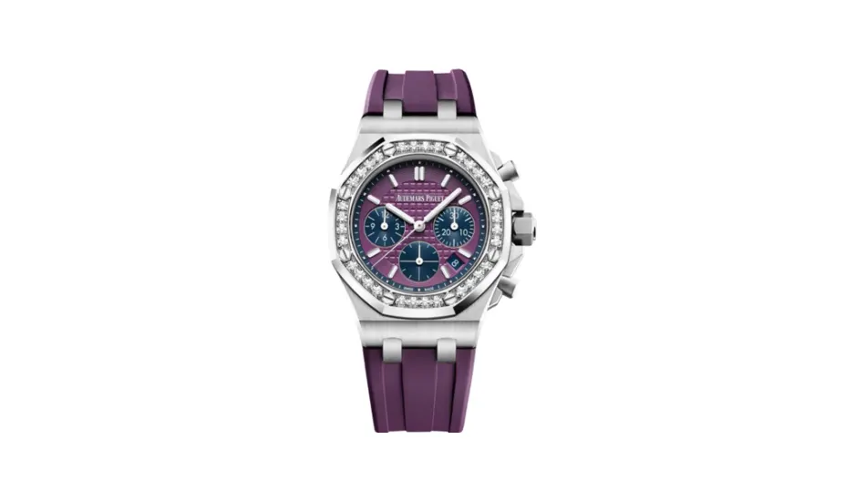 Audemars Piguet Royal Oak OffShore 26231 Lady Chronograph Stainless Steel / Plum / Diamond