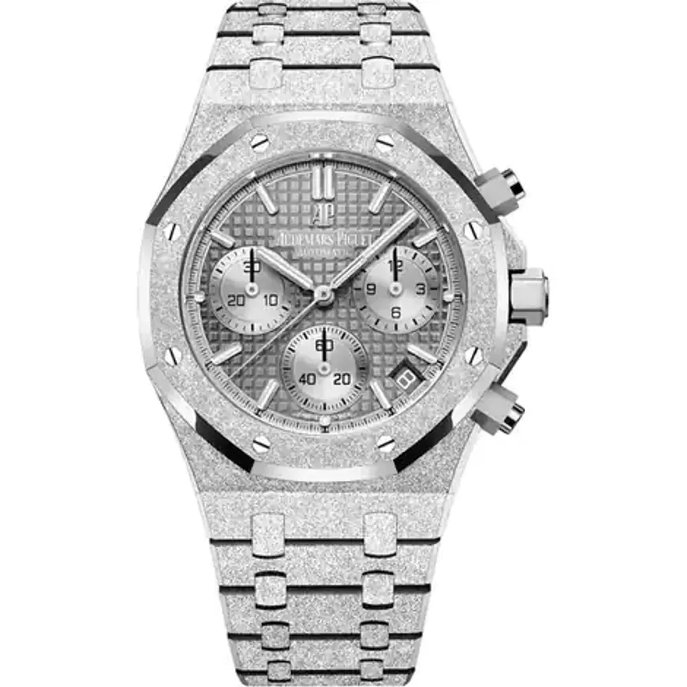 Audemars Piguet Royal Oak Frosted Gold Selfwinding Chronograph, 18-carat white gold · 41 mm