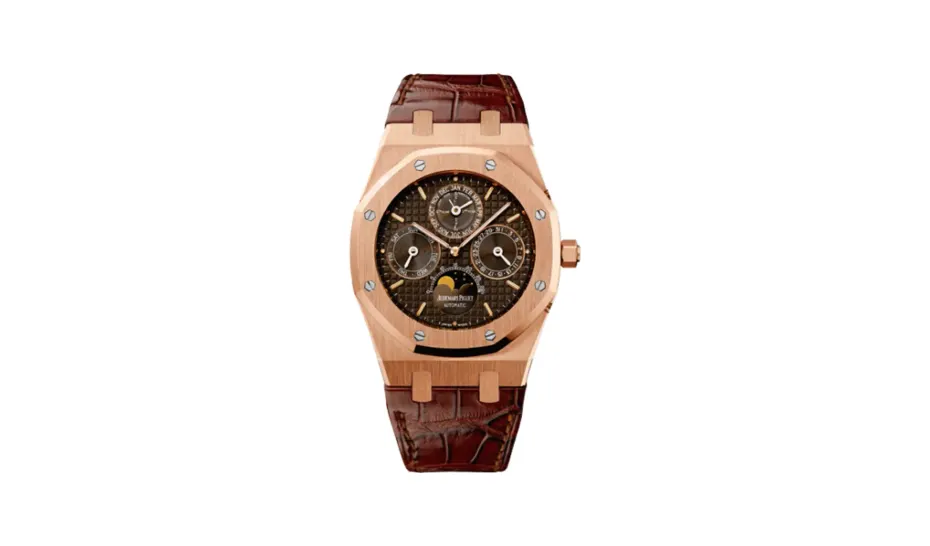 Audemars Piguet Royal Oak Perpetual Calendar Pink Gold / Brown / Strap