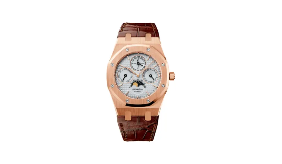Audemars Piguet Royal Oak Perpetual Calendar Pink Gold / Silver / Strap