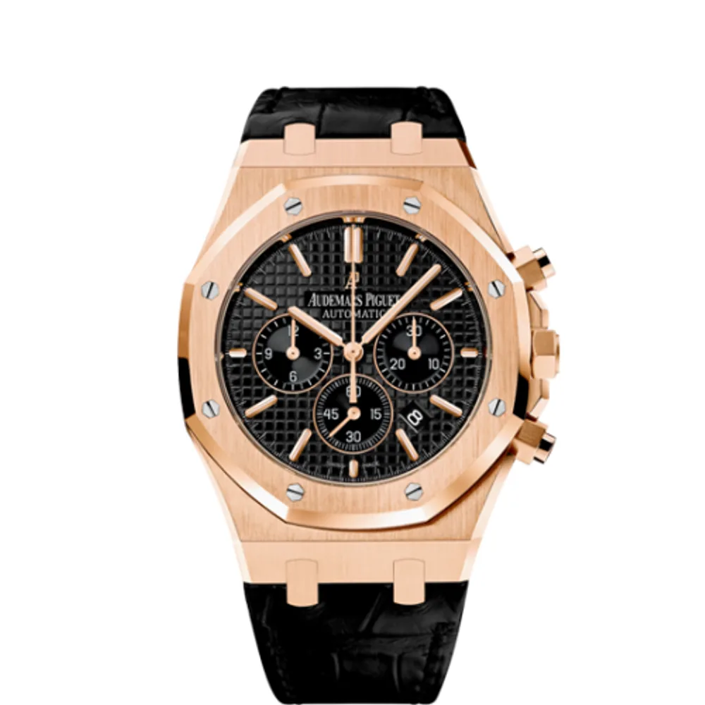 Audemars Piguet Royal Oak Chronograph 41 Pink Gold / Black / Strap
