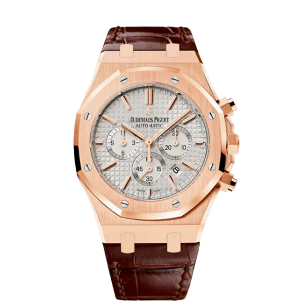 Audemars Piguet Royal Oak Chronograph 41 Pink Gold / Silver / Strap