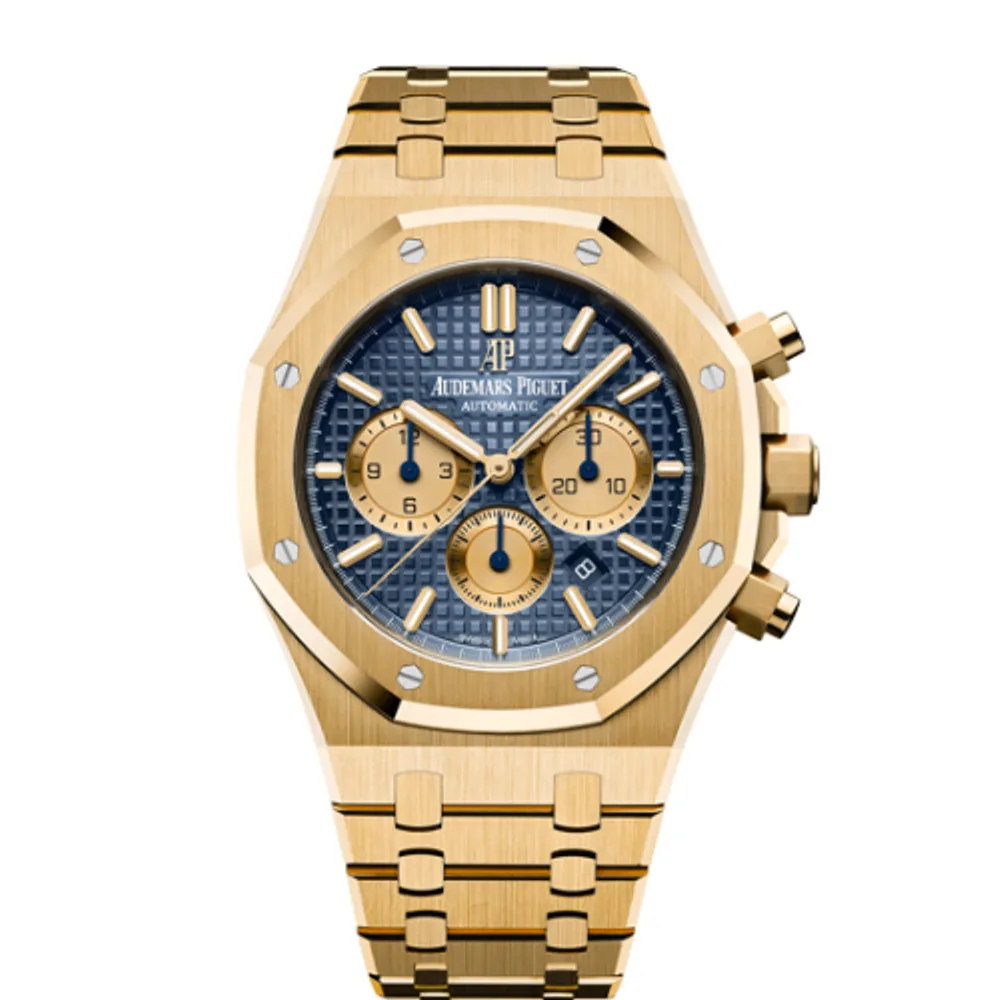 Audemars Piguet Royal Oak Chronograph 41 Yellow Gold / Blue / Bracelet