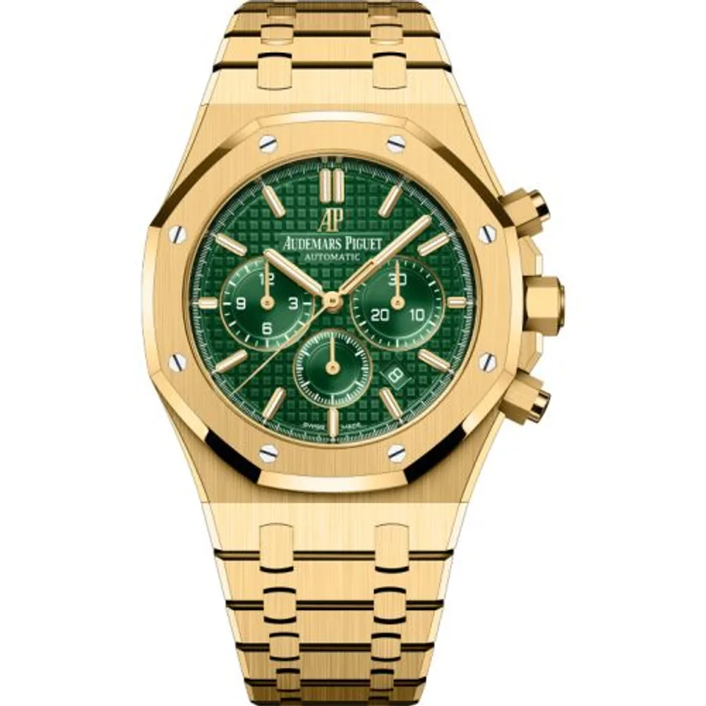 Audemars Piguet Royal Oak Chronograph 41 Yellow Gold / Green / Bracelet