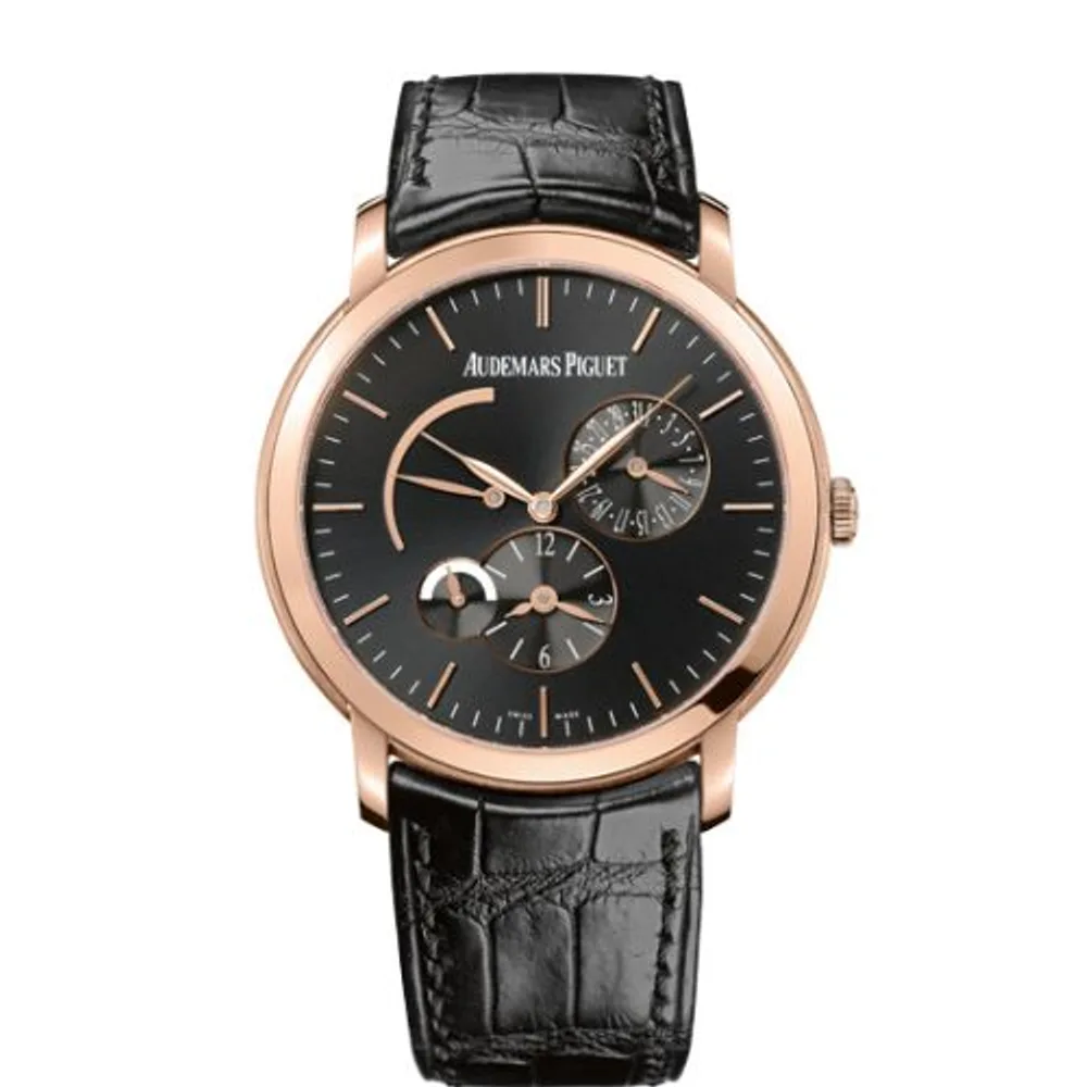 Audemars Piguet Jules Audemars 26380 Dual Time Pink Gold / Black