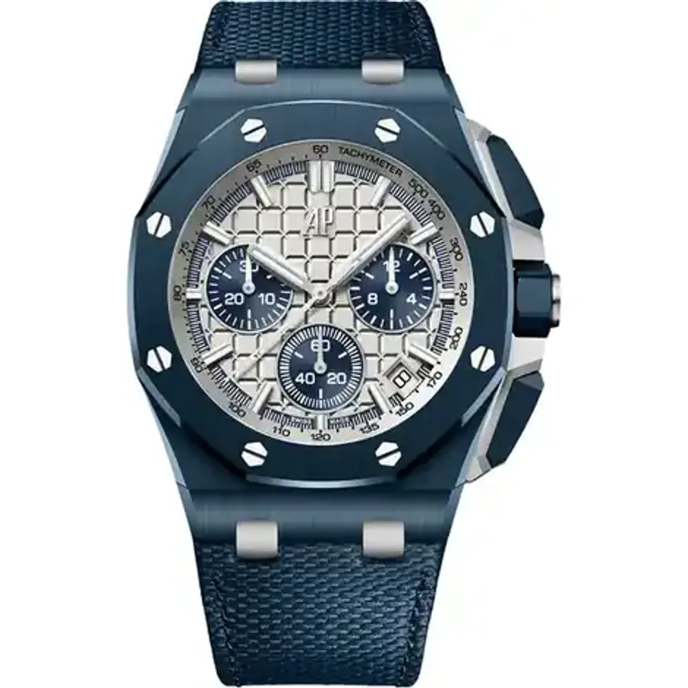 Audemars Piguet Royal Oak Offshore Selfwinding Chronograph, "Bleu Nuit" ceramic · 43 mm