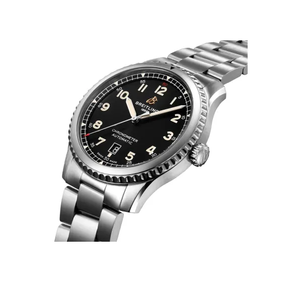 Breitling Aviator 8 Automatic 41, Stainless steel · 41 mm · Black