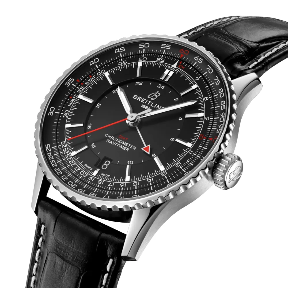 Breitling Navitimer Automatic GMT 41, Stainless steel · 41 mm · Black