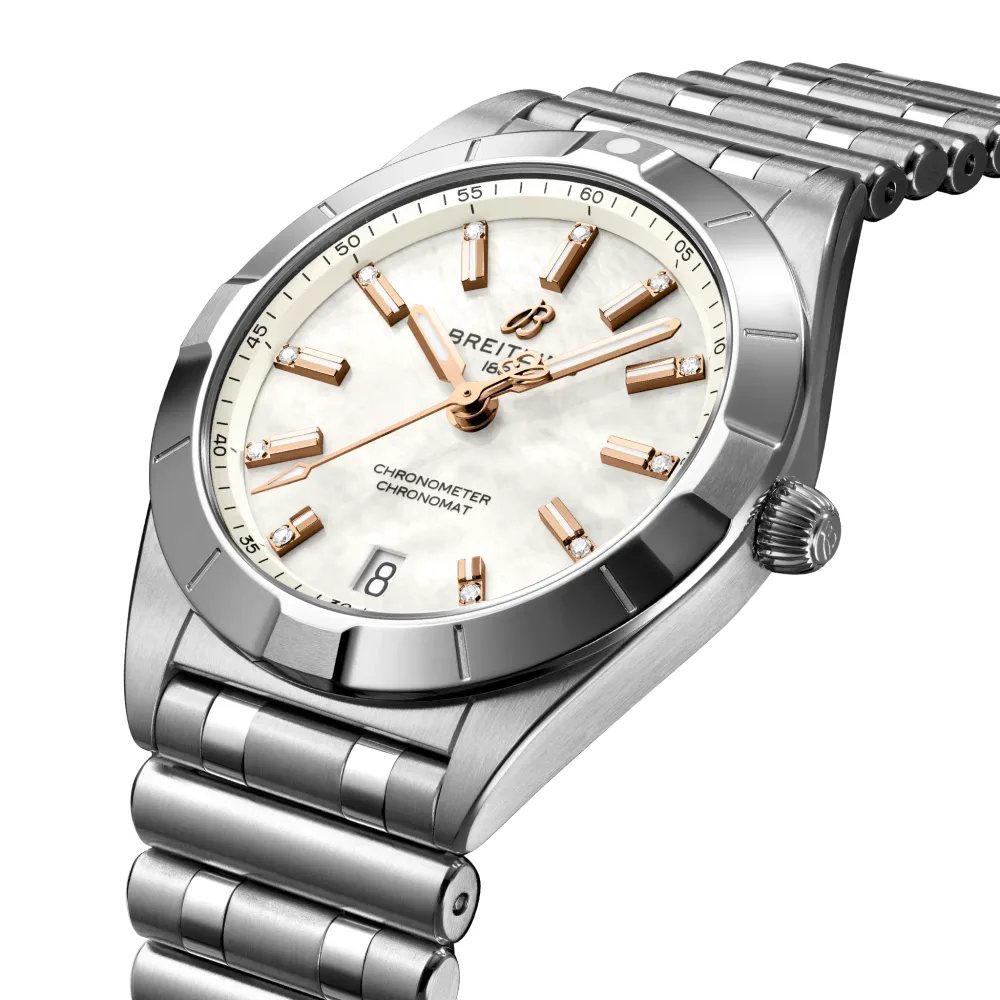 Breitling Chronomat 32, Stainless steel · 32 mm · Mother-of-pearl