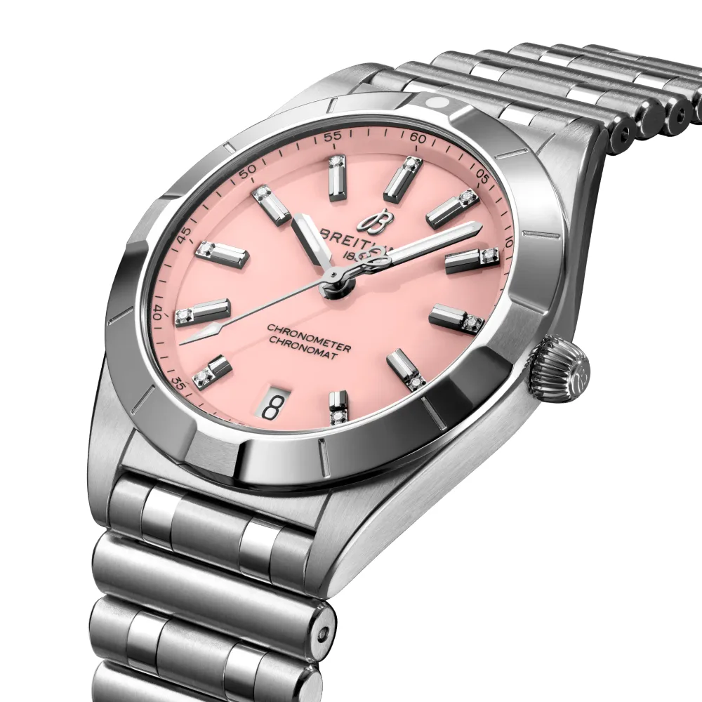 Breitling Chronomat 32, Stainless steel · 32 mm · Pink