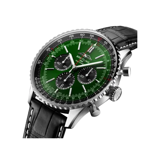Breitling Navitimer B01 Chronograph 46, Stainless steel · 46 mm · Green