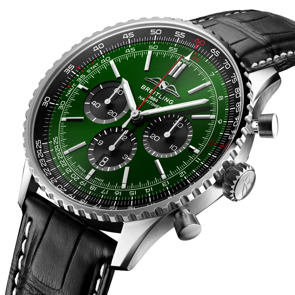 Breitling Navitimer B01 Chronograph 46, Stainless steel · 46 mm · Green