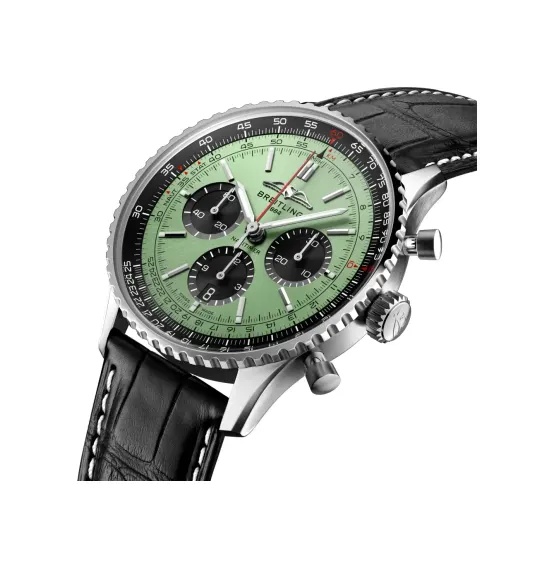 Breitling Navitimer B01 Chronograph 43, Stainless steel · 43 mm · Mint green