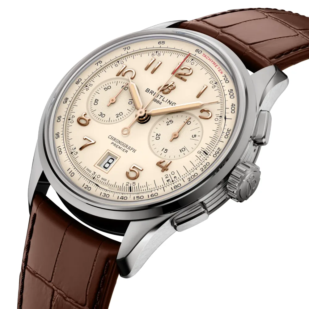 Breitling Premier B01 Chronograph 42, Stainless steel · 42 mm · Cream