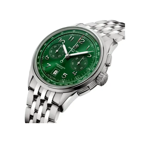 Breitling Premier B01 Chronograph 42, Stainless steel · 42 mm · Green