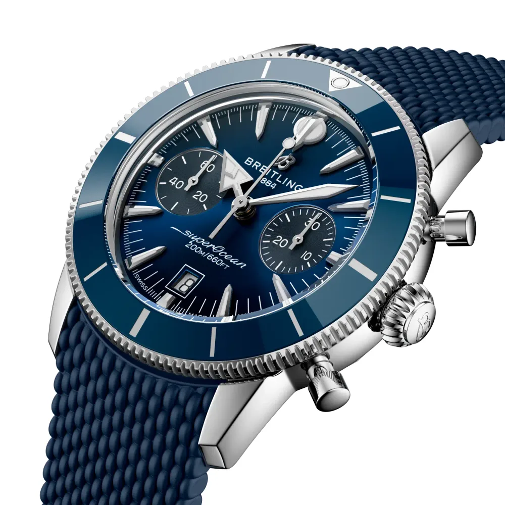 Breitling Superocean Heritage B01 Chronograph 42, Stainless steel · 42 mm · Blue