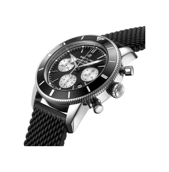 Breitling Superocean Heritage B01 Chronograph 44, Stainless steel · 44 mm · Black