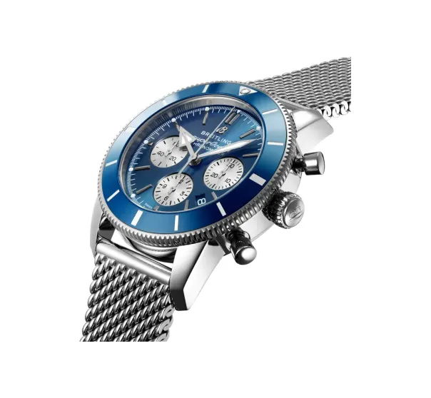 Breitling Superocean Heritage B01 Chronograph 44, Stainless steel · 44 mm · Blue