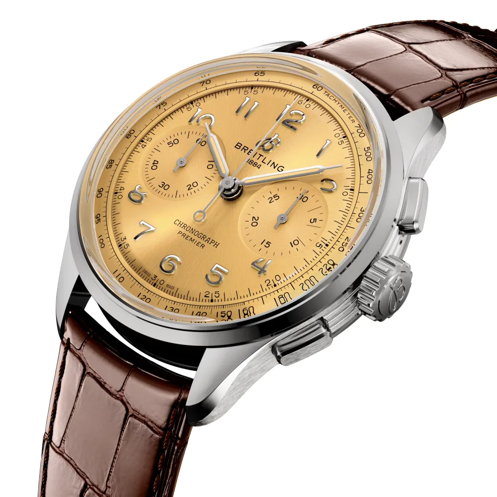 Breitling Premier B09 Chronograph 40, Stainless steel · 40 mm · Champagne