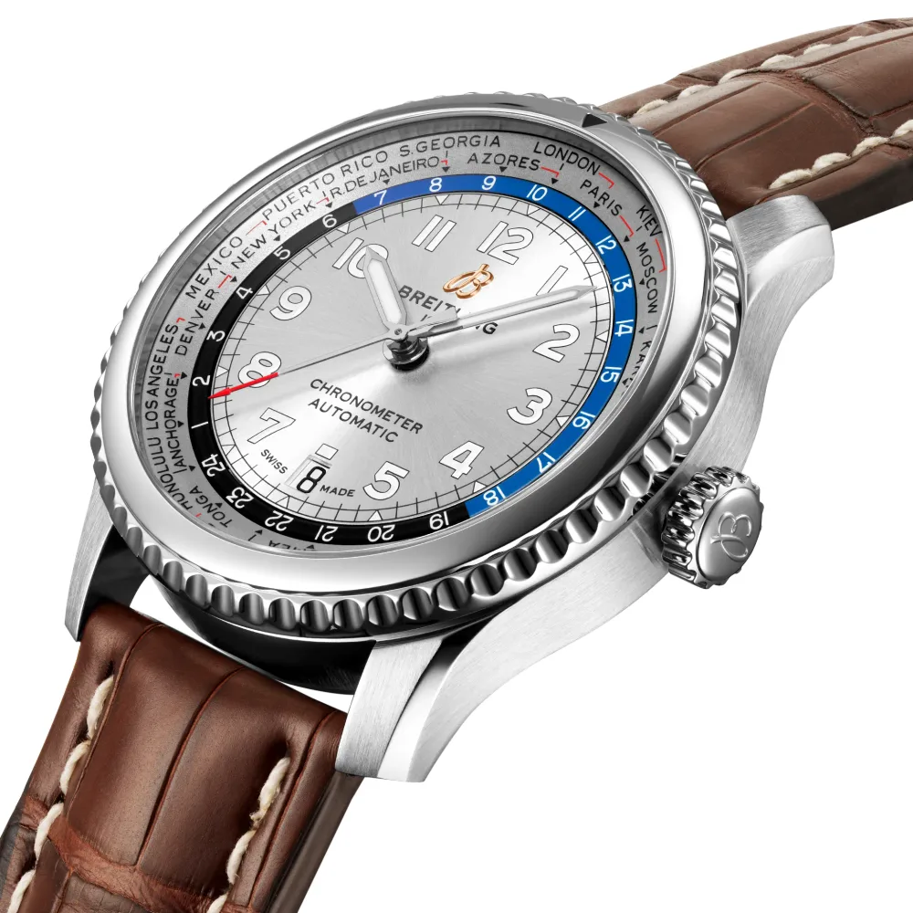 Breitling Aviator 8 B35 Automatic Unitime 43, Stainless steel · 43 mm · Silver