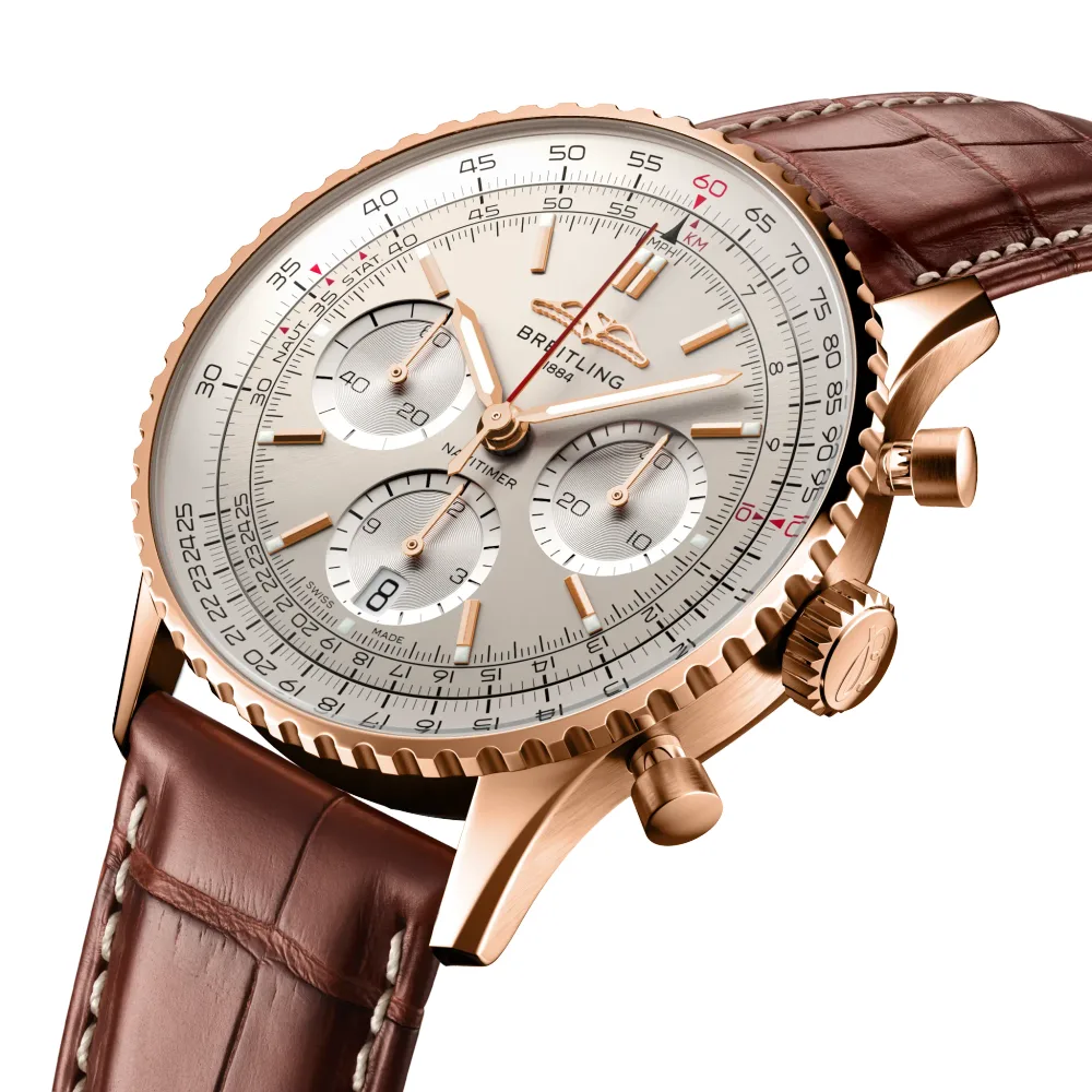 Breitling Navitimer B01 Chronograph 41, 18k red gold · 41 mm · Cream