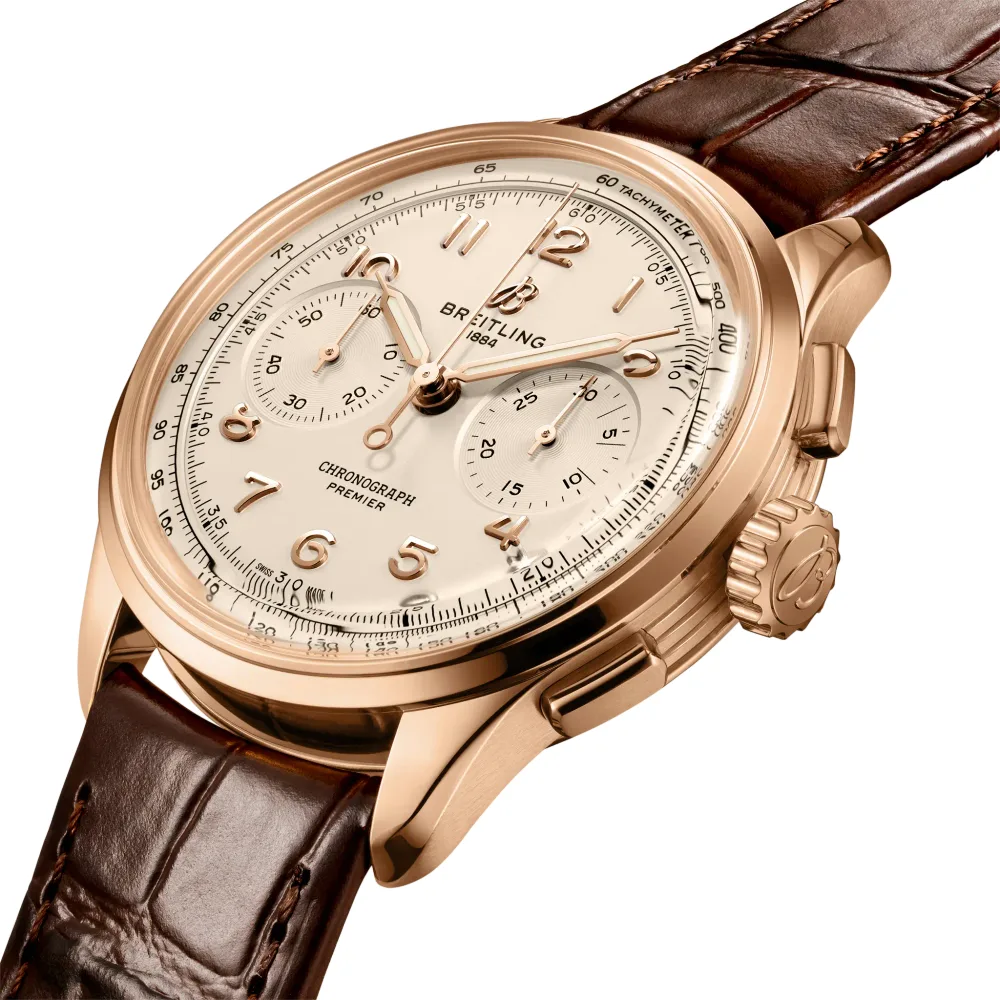 Breitling Premier B09 Chronograph 40, 18k red gold · 40 mm · Cream