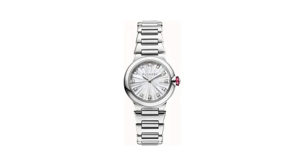 Bulgari Lvcea Watch Steel White with Diamonds