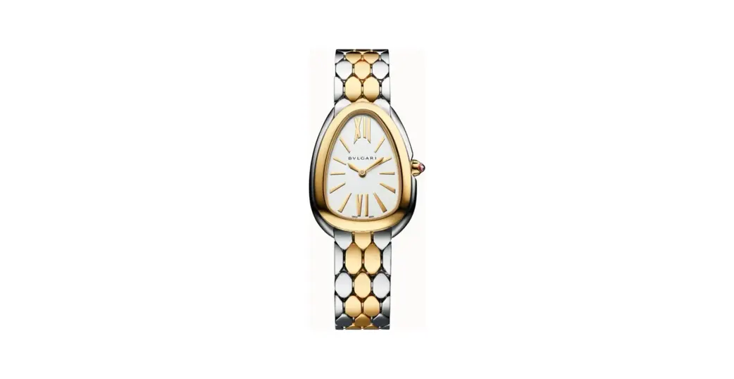 Bulgari Serpenti Seduttori Watch Yellow Gold and Steel White with Rubellite