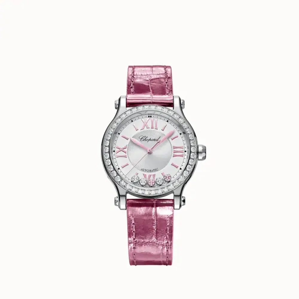 Chopard Happy Sport, 33 mm, automatic, Lucent Steel™, diamonds, tourmalines