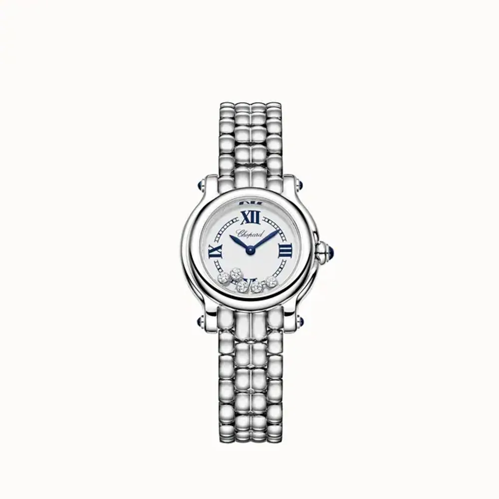 Chopard Happy Sport The First, 26 mm, quartz, Lucent Steel™, diamonds