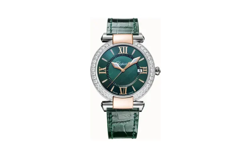 Chopard Imperiale, 36 mm, quartz, ethical rose gold, Lucent Steel™, diamonds