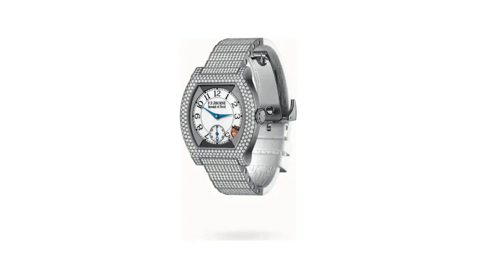 F.P. Journe Élégante 40 mm Titanium With 12 Rows Of Diamonds And Set Bracelet