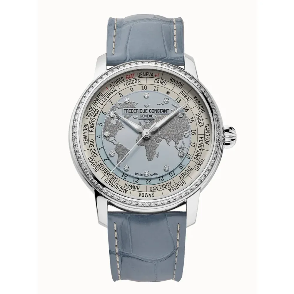 Frederique Constant Manufacture Classic Worldtimer, Men, Unisex, Women · Automatic