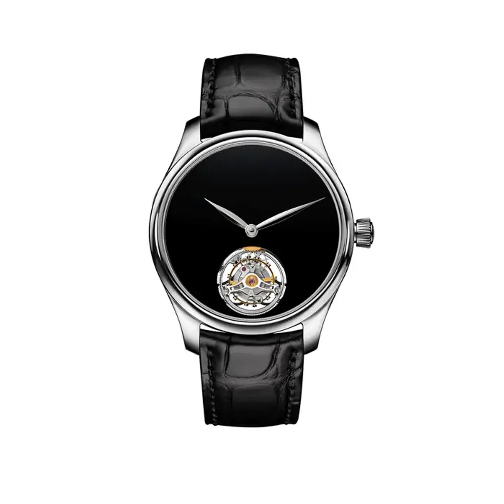H. Moser & Cie. Endeavour Tourbillon Concept Vantablack®, Steel · 40 mm