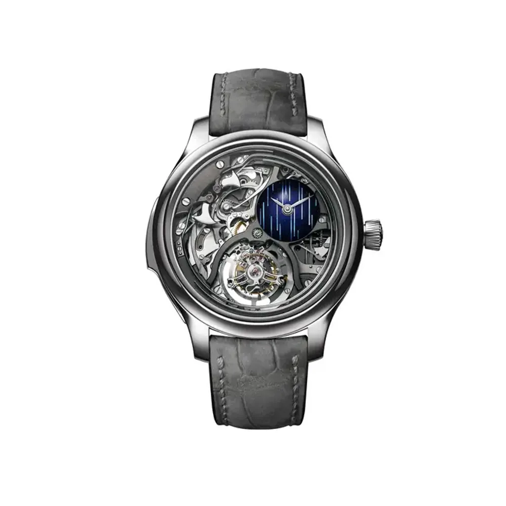 H. Moser & Cie. Endeavour Minute Repeater Cylindrical Tourbillon Skeleton Cosmic Rain