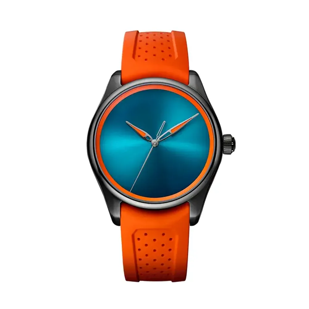 H. Moser & Cie. Pioneer Centre Seconds Spiced Aqua (Steel Black DLC)