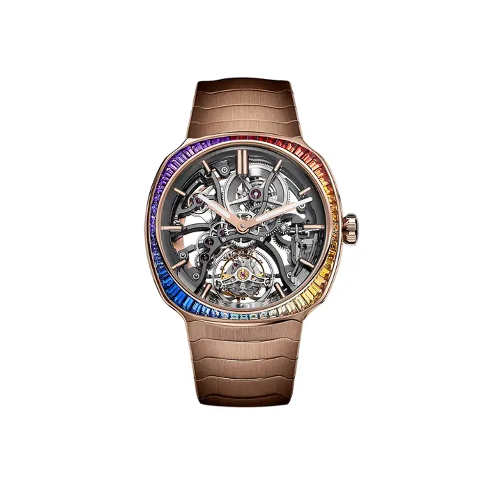 H. Moser & Cie. Streamliner Tourbillon Skeleton Rainbow Gold