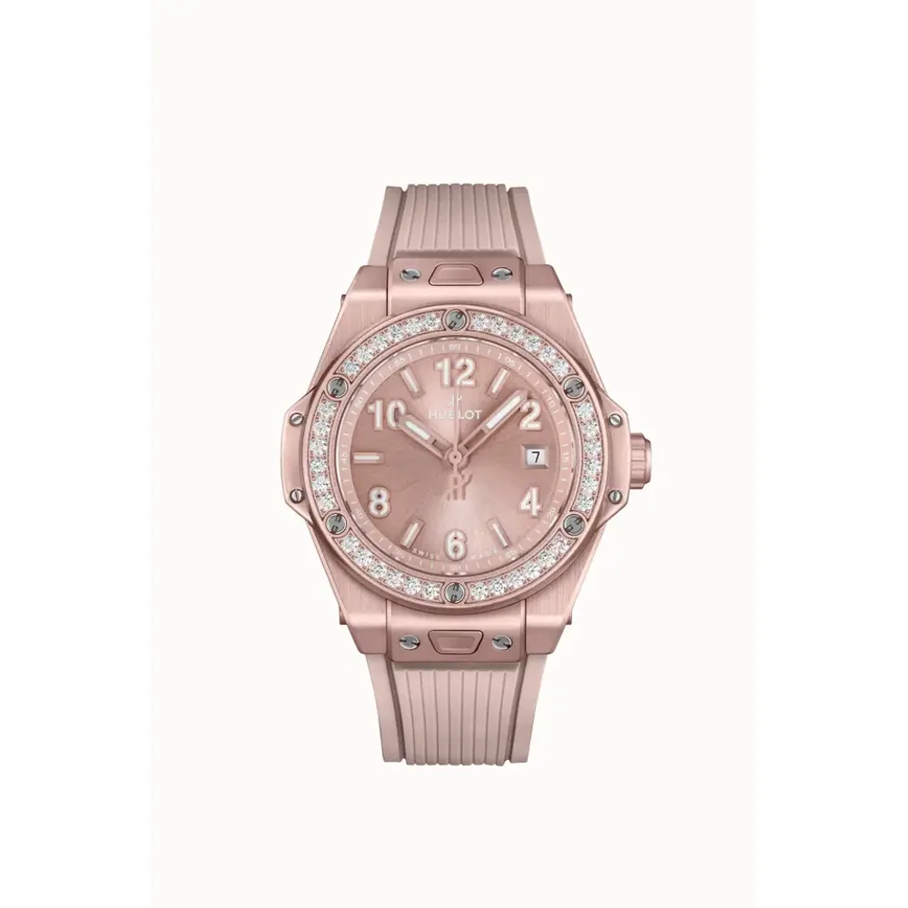 Hublot Big Bang One Click Aluminium Pink Diamonds 33 mm