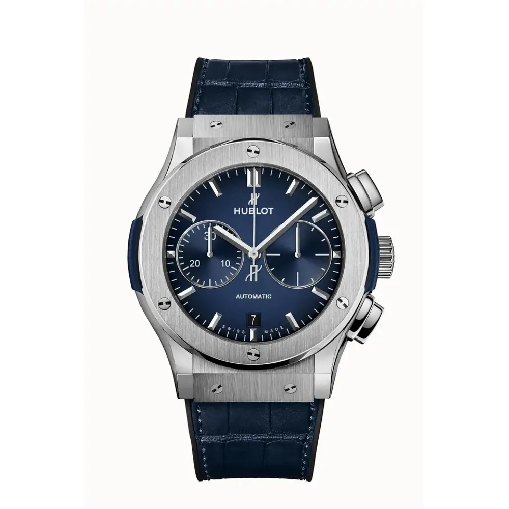 Hublot Classic Fusion Chronograph Titanium Deep Blue 45 mm