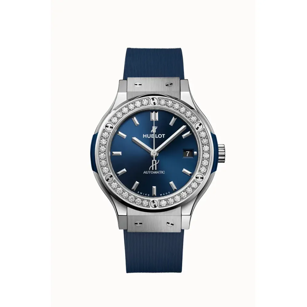 Hublot Classic Fusion Titanium Blue Diamonds 38 mm